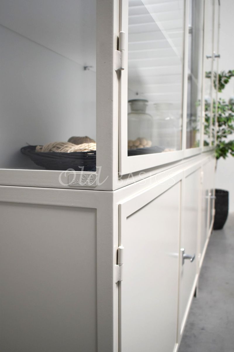 Detail van Apothekerskast Demi Lovely Linen, 4 deuren